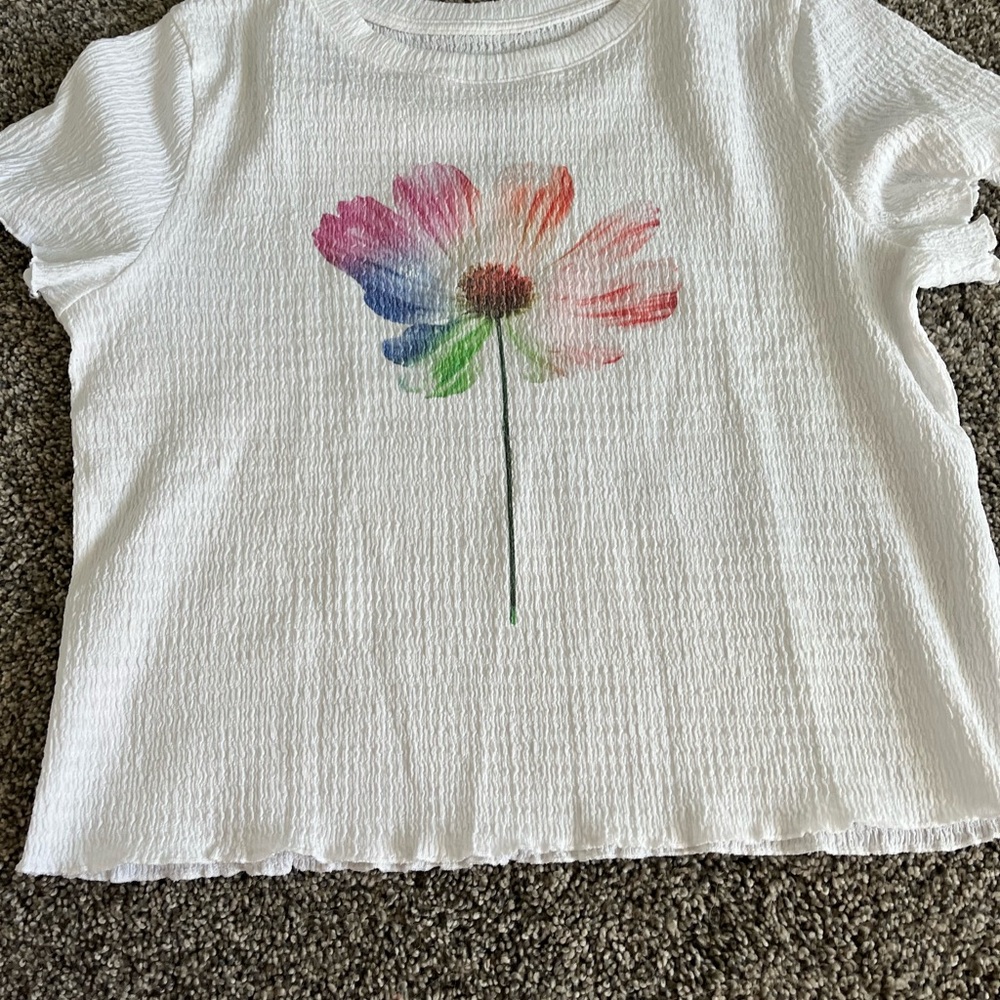 SO Girls Multicolor Floral Tee